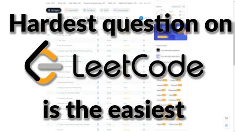 Sort by. . Leetcode hardest question